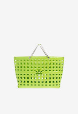 Ella Croc-Embossed Market Tote Bag