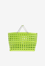 Ella Croc-Embossed Market Tote Bag