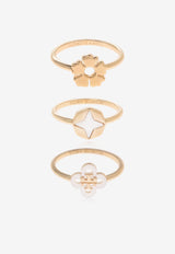 Kira Clover Stacking Ring Set - Set of 3