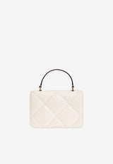 Tory Burch Mini Kira Diamond Quilt Top Handle Bag Cream 158326 0-101