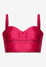Corset Silk Cropped Top