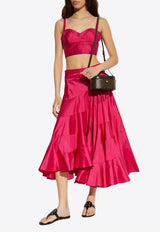 Corset Silk Cropped Top