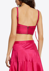 Corset Silk Cropped Top