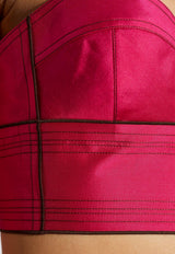 Corset Silk Cropped Top