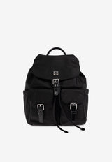 Tory Burch Virginia Logo Plaque Backpack Black 169165 0-001
