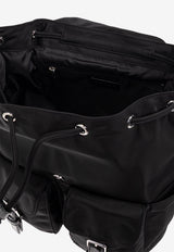 Tory Burch Virginia Logo Plaque Backpack Black 169165 0-001