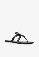 Miller Leather T-strap Flat Sandals