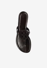 Miller Leather T-strap Flat Sandals