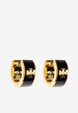 Kira Enamel Huggie Hoop Earrings