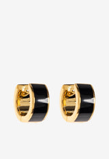 Kira Enamel Huggie Hoop Earrings