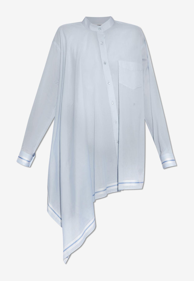 Moschino Mandarin Collar Asymmetrical Shirt 251E A0213 0526-2293