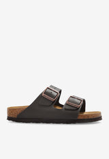 Birkenstock Arizona Double-Strap Leather Slides Brown 51103 0-DARK BROWN