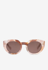 Chloé Gayia Cat-Eye Sunglasses Brown CH0311S 0-004