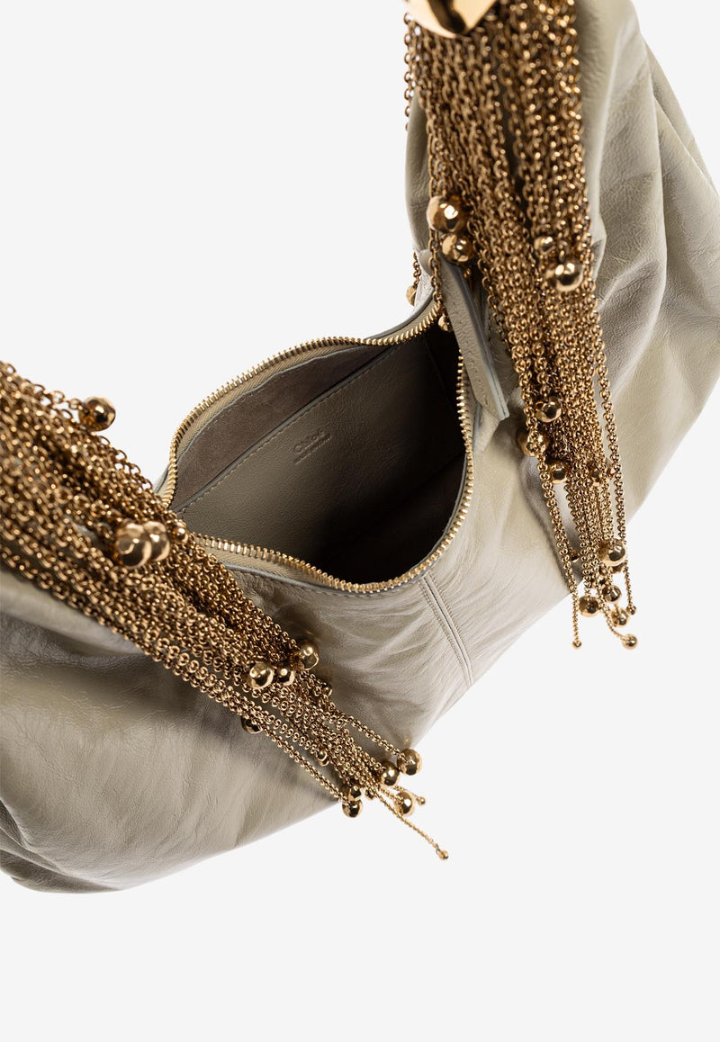 Chloè Twisted Shell Leather Hobo Bag CH25US509 P06-23I