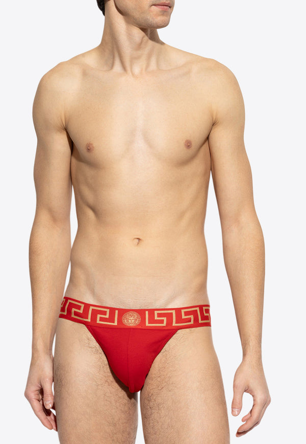 Versace Greca Border Jockstrap AUU01017 1A10011-A9X2