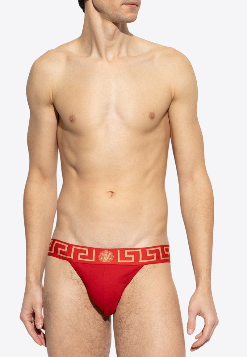 Versace Greca Border Jockstrap AUU01017 1A10011-A9X2