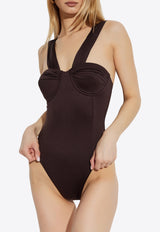 Logo Tag One-Piece Swimsuit