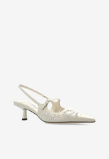 Didi 45 Embroidered Slingback Pumps