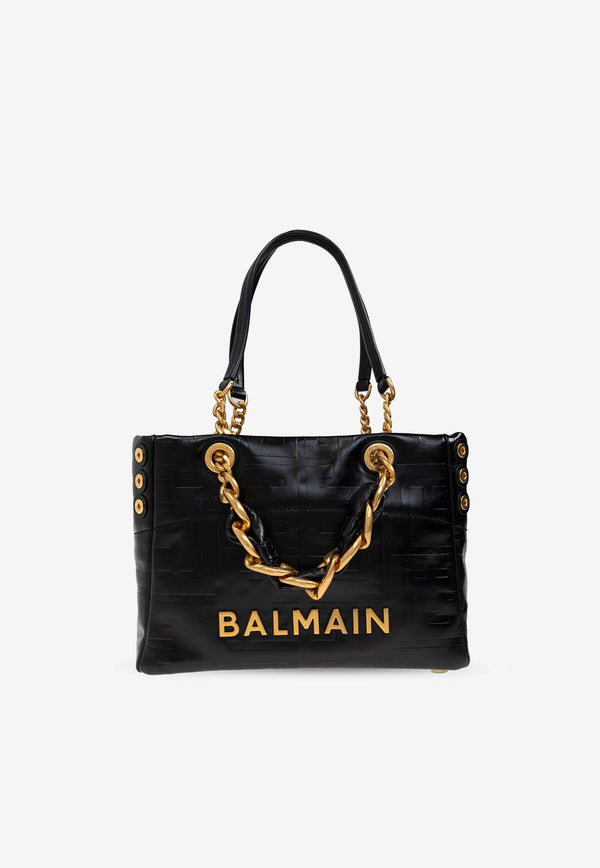 Balmain Small 1945 Soft Leather Tote Bag EN1FD871 LETF-0PA