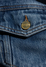 Belted Button-Up Denim Jacket