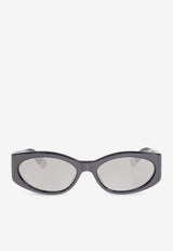 Jacquemus Ovalo Acetate Sunglasses Silver JAC4 0-C12SUN