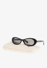 Jacquemus Nuvola Oval Sunglasses Gray JAC135 0-C1SUN