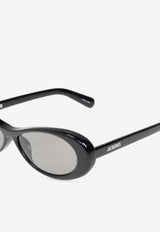 Jacquemus Nuvola Oval Sunglasses Gray JAC135 0-C1SUN