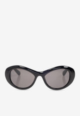 Jacquemus Rond Rounded Sunglasses Gray JAC107 0-C1SUN