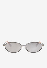 Jacquemus Alba Oval Sunglasses Gray JAC120 0-C3SUN