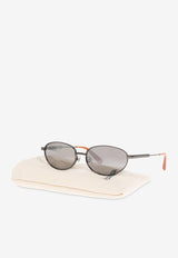 Jacquemus Alba Oval Sunglasses Gray JAC120 0-C3SUN