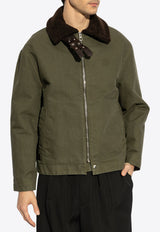Loewe Jacket with collar Green H526Y02WB6 0-KHAKI GREEN