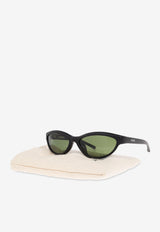 Jacquemus Curvo Cat-Eye Sunglasses Green JAC134 0-C5SUN