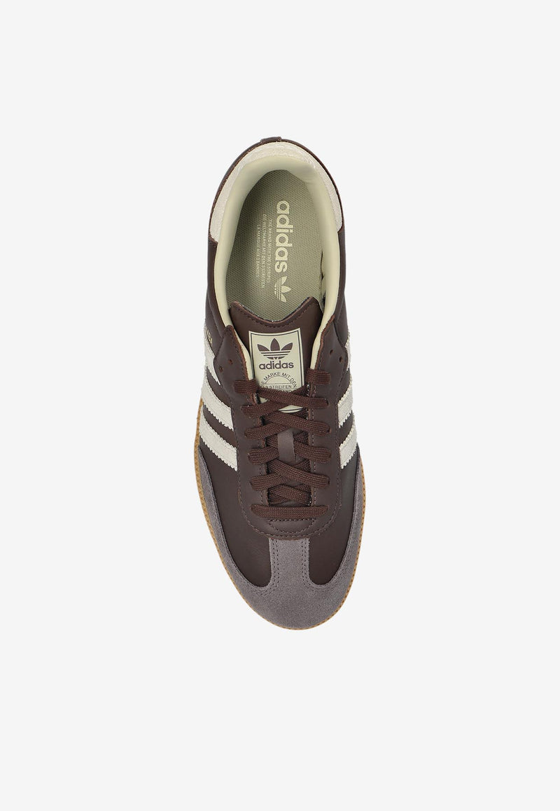 Adidas Originals Samba OG Leather Low-Top Sneakers Brown ID1481 0-BROWN PUTGRE GOLDMT