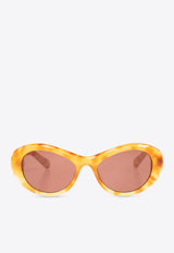 Jacquemus Rond Rounded Sunglasses Brown JAC107 0-C5SUN