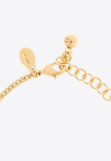 Jimmy Choo Multi Ribbon Charms Chain Bracelet MULTI CHRM RBN BRCLT JKI-GOLD BLACK WHITE