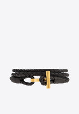 Tom Ford Leather bracelet Black JM005 ICL002G-1B023