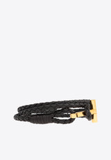 Tom Ford Leather bracelet Black JM005 ICL002G-1B023