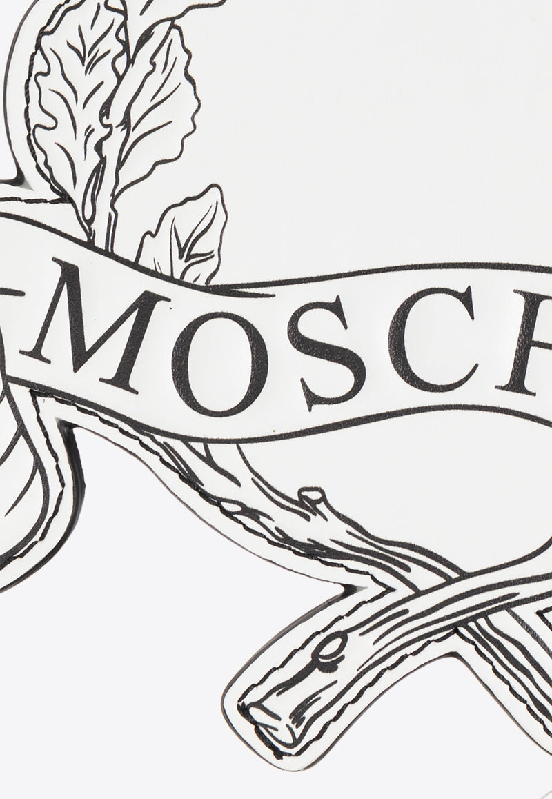 Moschino Graphic Scroll and Leaf Pattern Leather Keychain MD5404PP0M FS5-10A