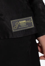 Floral Jacquard Satin Top