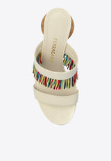 Fer 75 Spherical Heel Fringed Sandals
