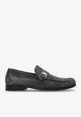Caspian Gancini Plaque Leather Loafers