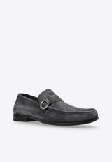 Caspian Gancini Plaque Leather Loafers
