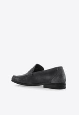 Caspian Gancini Plaque Leather Loafers