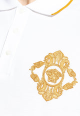 Embroidered Architectural Baroque Polo T-shirt