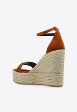 Versace Medusa '95 120 Wedge Sandals in Suede Brown 1014100 1A15226-1NI0V