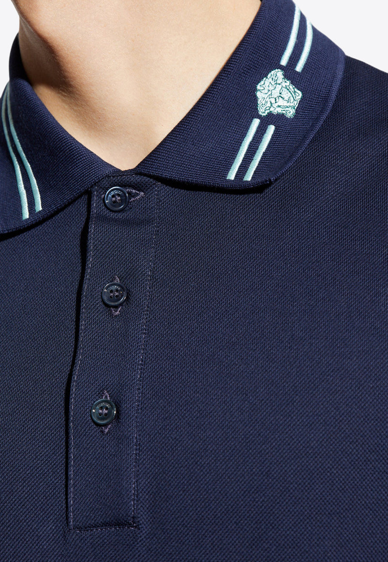 Versace Embroidered Medusa Polo T-shirt 1013906 1A13463-1UI20