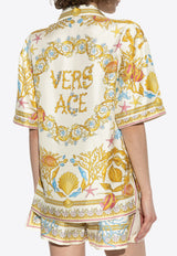 Underwater Barocco Print Silk Shirt