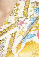 Underwater Barocco Print Silk Shirt