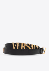Logo Leather Thin Belt