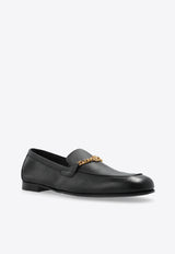 Medusa Chain Leather Loafers